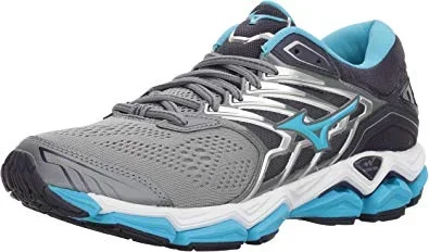New Mizuno Women’s Wave Horizon 2 Running Shoe Size 6.5 Gry/Blue