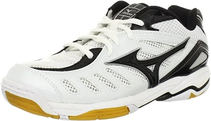 New Mizuno Women’s Wave Rally 4, Indoor Sport, White/Black, 10.5 M US