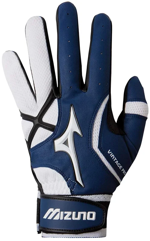 New Mizuno Youth Vintage Pro G3 Batting Glove Small Navy/White