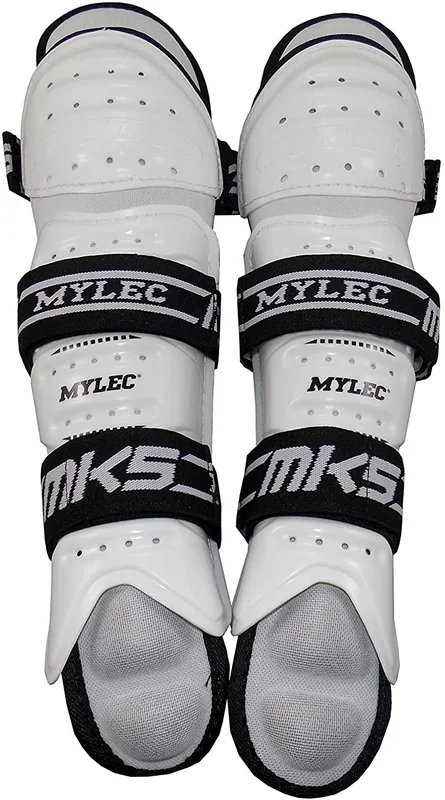 New Mylec MK5 15-inch Ice Hockey Shin Pad Breathable Protection White