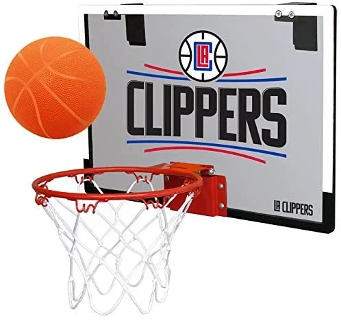 New NBA Game On Indoor Basketball Hoop & Ball Set Los Angeles Clippers 18″ x 12″