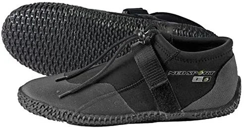 New NeoSport Unisex Size 5 Neoprene Paddle Wetsuit Low Top Boots Black