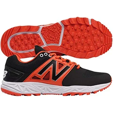 New New Balance Men 3000 V3 Turf Baseball Shoe Orange/Black/White Sz 10.5