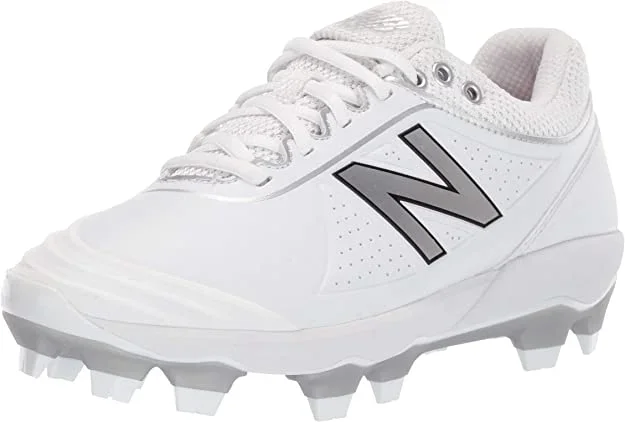 New New Balance Women’s Fuse V2 TPU Molded Softball Shoe Wmn 10 White/Gray