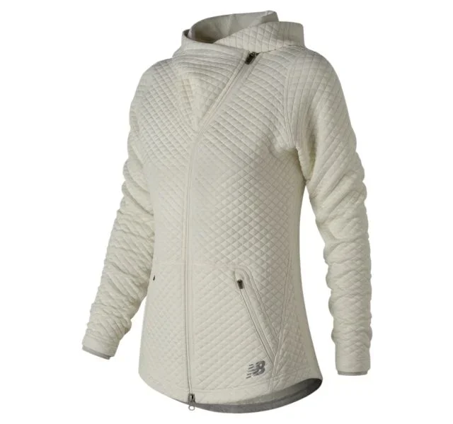 New New Balance Womens Heat Loft Asym Jacket X-Large White