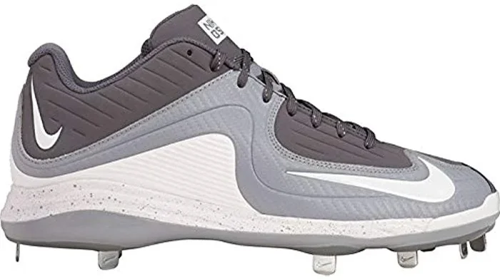 New Nike Air Pro Metal 2 Grey/White Sz 9.5 Baseball Cleats