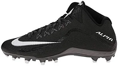 New Nike Alpha Pro 2 3/4 Mens 13.5 Football Cleats 719927 Black/White
