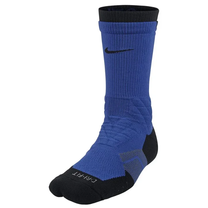 New Nike Elite Vapor Cushioned Football Socks Royal/Black Men 6-8 , Wmn 6-10