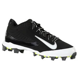 New Nike Huarache Keystone Low Mens 12 Blk/White Molded Baseball Cleats 634627
