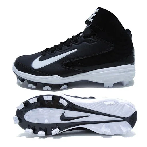 New Nike Huarache Strike Mid MCS Black/White Size 11.5 Baseball Cleats 615966