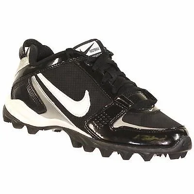 New Nike Land Shark Legacy Low BG Size Youth 3.5 Baseball Cleats Blk/Wht 396262