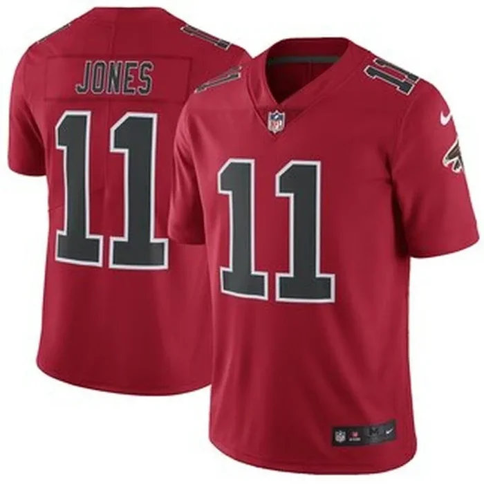 New Nike Men Atlanta Falcons Julio Jones NFL Team Jersey Red/Black Large