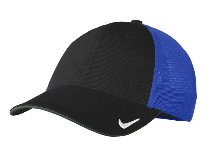 New Nike Mens Train Vapor Swooshflex Mesh Hat OSFA Royal/Black White 889284