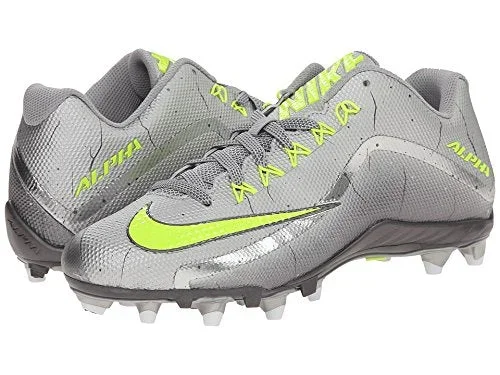 New Nike New Alpha Pro 2 TD Football Cleats Metallic Silver/Volt/Grey Men 11