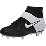 New Nike New Men’s Alpha Huarache Elite 2 Mid Metal Baseball Cleats Blk/Wht 15