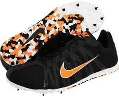 New Nike Trainers Shoes Mens 11/Women 12.5 Zoom Rival D V Black/Orange