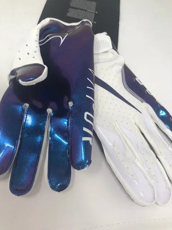 New Nike Vapor Jet 6.0 Football Gloves Adult X-Large Blue/White