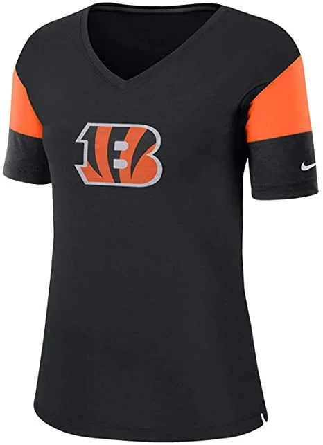 New Nike Women’s Cincinnati Bengals Tri-Fan T-Shirt Size Small Black/Orange