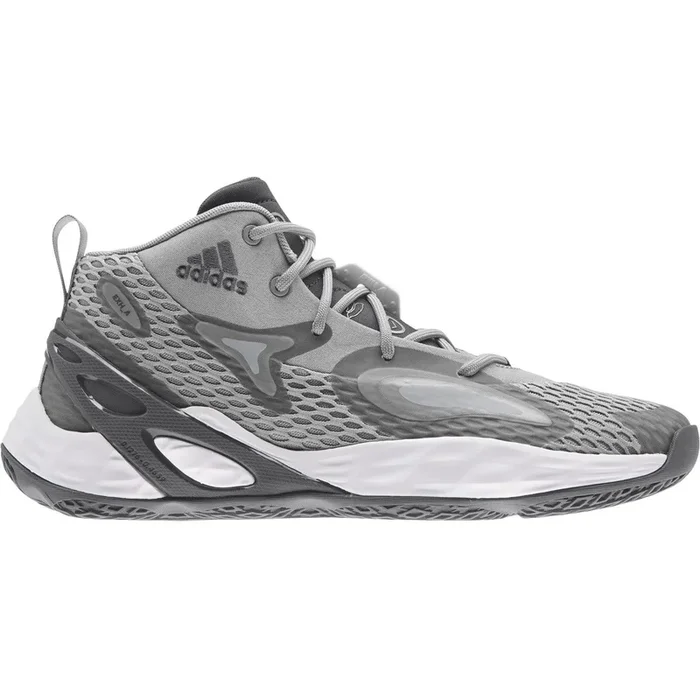 New Other adidas Exhibit A Mid Shoe Unisex Basketball Mn 6.5/Wmn 7.5 Gry/Wht/Blk