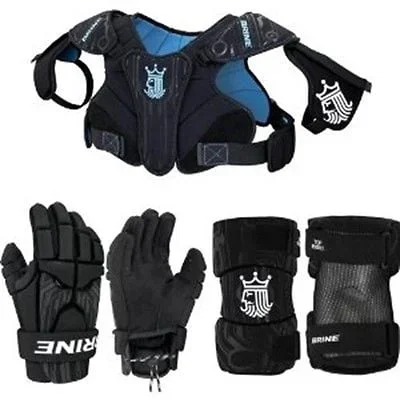 New Other Brine Youth Medium Uprising Starter Lacrosse Set Black/Royal 2 Piece Set