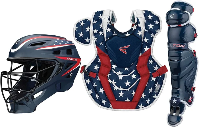 New Other Easton Elite X Baseball Catchers Eqpt Set 2021 17″ Stars and Stripes