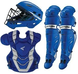 New Other Easton PRO X Baseball Catchers Equipment Box Set Adult Royal/Silver