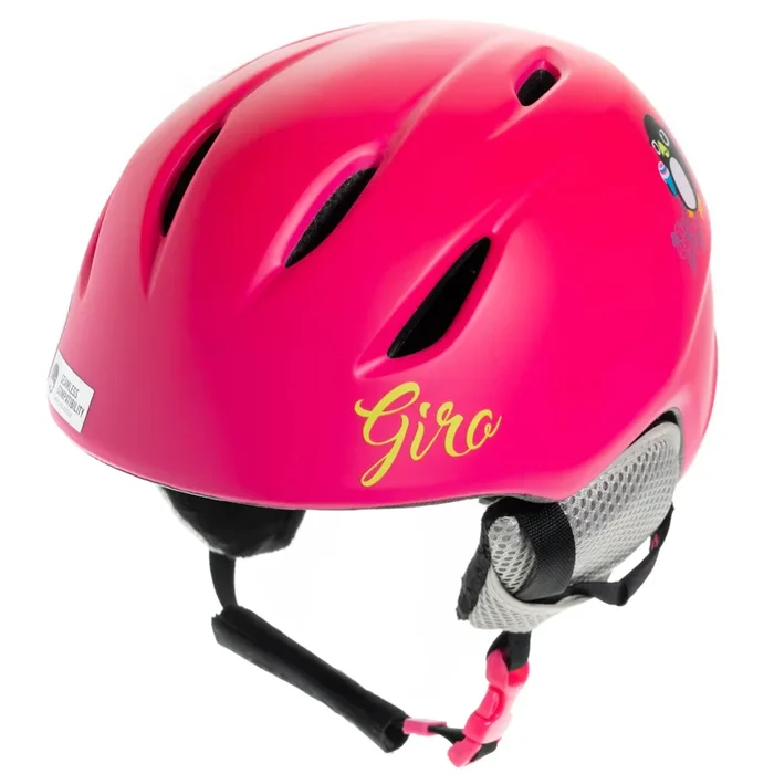 New Other Giro Launch Kids Snow Helmet Matte Bright Pink Penguin Sm (52-55.5cm)