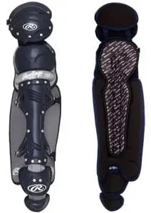 New Other Rawlings Youth Triple Knee Leg Guards 16 Inch Navy/Silver