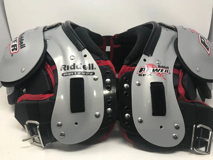 New Other Riddell Varsity Power SPX LB/FB Football Shoulder Pads Small Blk/Slv