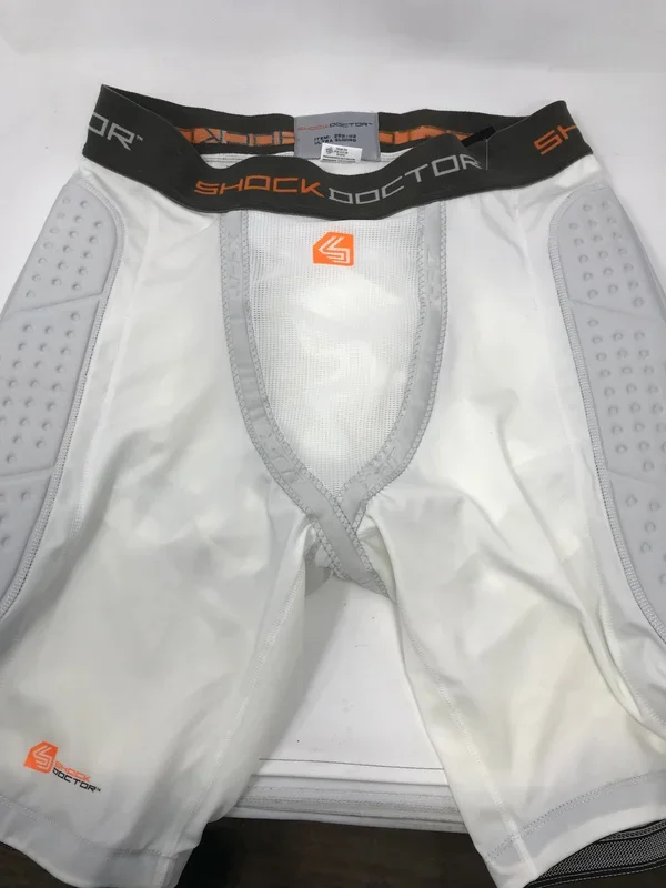 New Other Shock Doctor 260 Ultra baseball sliding short Men XXL Wht/Brn (No Cup)