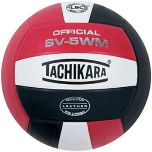 New Other Tachikara SV5WM Full Grain Leather Volleyball Red/Black/White