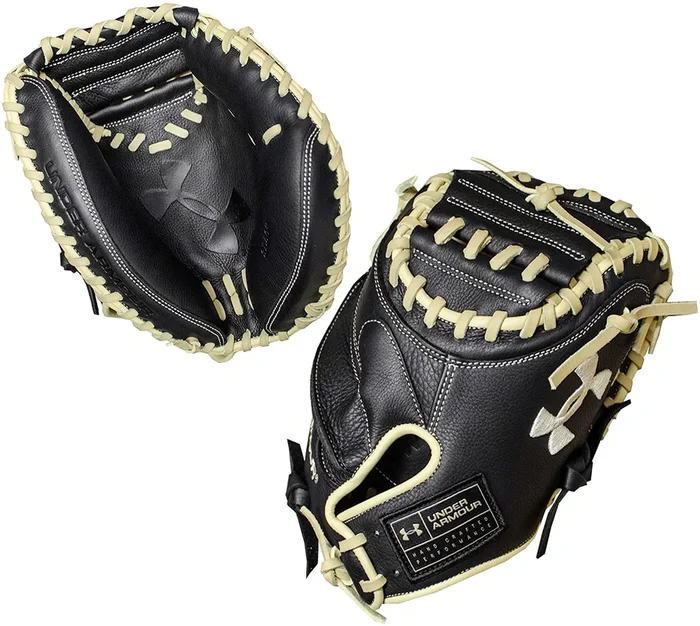 New Other Under Armour Framer II 31.5 Inch UACM-101Y BB Catchers Mitt RHT Blk/Tn