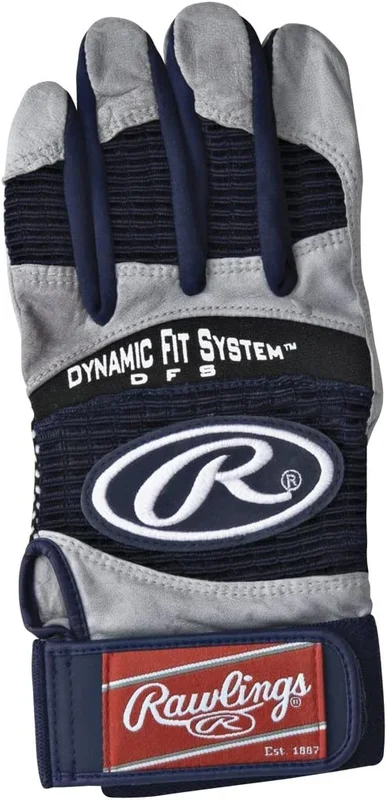New Rawlings 950 Workhorse Batting Gloves Adult Navy/Gray Small