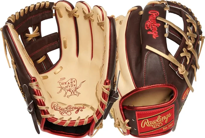 New Rawlings Heart of the Hide 11.75″ Infield Glove RHT Camel/Brown Split Post