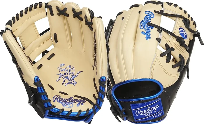 New Rawlings Heart Of The Hide PRONP4-2CR Baseball Glove RHT 11.5″ Brn/Blk/Blu