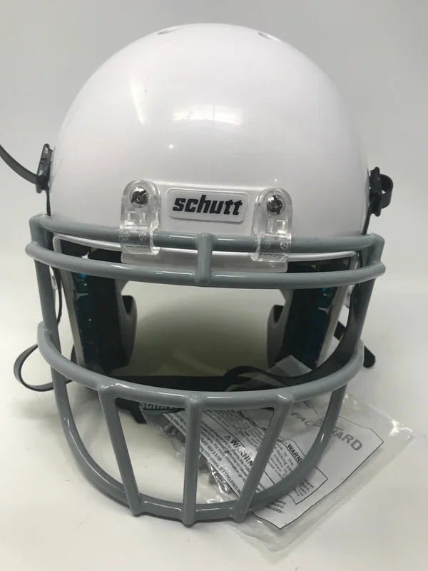 New Schutt Adult AiR Standard V Football Helmet Complete White/Gray Large