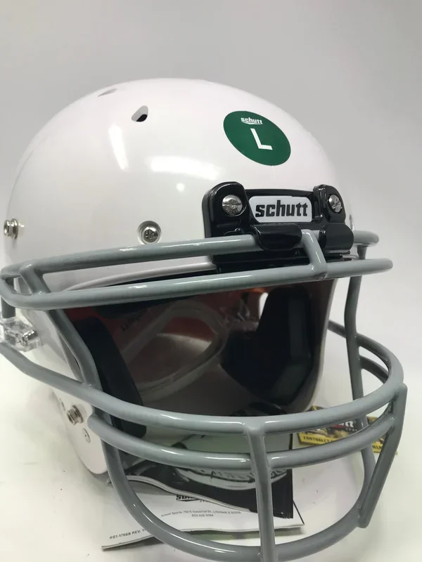 New Schutt Recruit Hybrid Youth Large Football Helmet White/Gray 798005