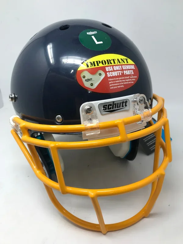 New Schutt XP Hybrid Youth Large Football Helmet Navy/Yellow 799002 Complete