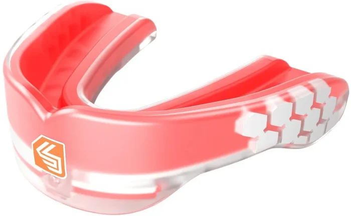 New Shock Doctor Gel Max Power Carbon Convertible Mouth Guard Adult 11+ Pnk/Wht