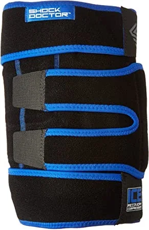 New Shock Doctor ICE Pack Recovery Compression Knee Wrap Brace Small/Medium