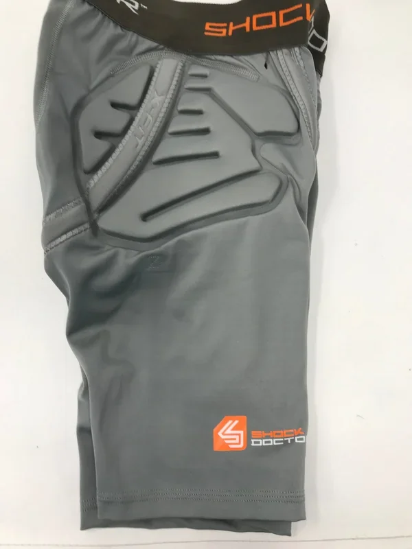 New Shock Doctor Shockskin 3+2 Impact Short Men’s Large Gray (No Cup)