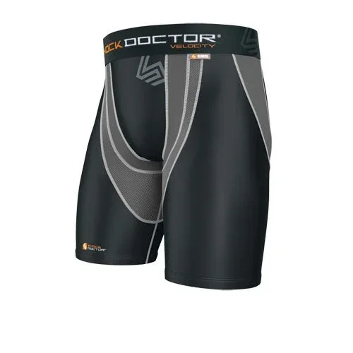 New Shock Doctor Velocity Motion 360 unrestricted movement Shorts M Blk/Gry