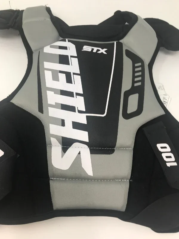 New STX Shield 100 Chest Protector Black/White/Silver Large