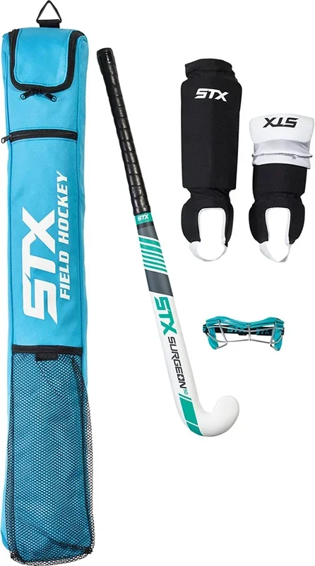 New STX Surgeon Rookie 32″ Field Hockey Starter Pack White/Blue