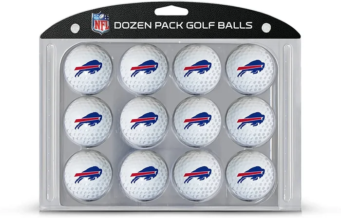 New Team Golf NFL Buffalo Bills Dzn Regulation Golf Balls, 12 Pack Wht/Blu/Rd