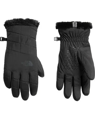 New The North Face Women’s Mossbud Swirl High Loft Fleece Gloves Large Black