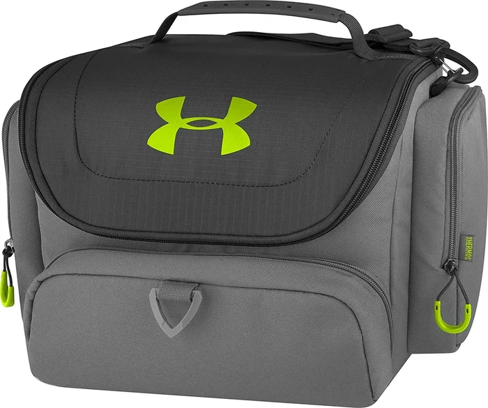 New Under Armour 24 Can Soft Cooler Charcoal/Hyper Green
