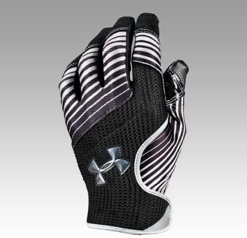 New Under Armour Blitz II Receiver Glove Adult Black/Silver Small