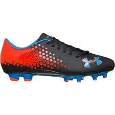New Under Armour Blur Flash IV FG Size 6 Black/Orange Soccer Cleats