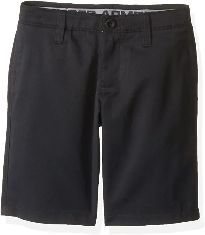 New Under Armour Boys’ Match Play Polo Shorts, Black/Black,20